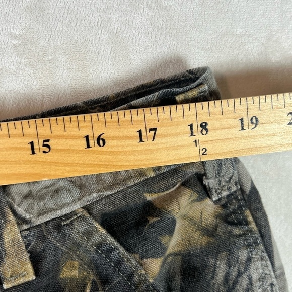 Vintage B191 CMO Carhartt RealTree 38W Carpenter Shorts Duck Canvas Camo VTG - Picture 10 of 15